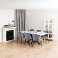 Heaven Dining Table - 8 Seater - 200cm - White Ceramic and Black - with Star Legs