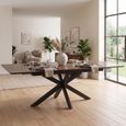 Infiniti Ashen Oak Butterfly Extending Dining Table - 180cm-220cm - 8-10 Seater - Spider Leg