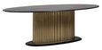 Ironville Brass Ribbed 10 Seater Oval Pedestal Dining Table