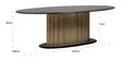 Ironville Brass Ribbed 10 Seater Oval Pedestal Dining Table