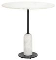 Jagger White Marble 2 Seater Round Dining Table