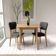 Jenson Oak Extending Dining Table - Square - 2-4 Seater - 80cm-110cm