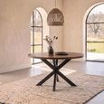 Jesper Dining Table - 120cm - 4 Seater - Round - Star Base - Chestnut - Mango Wood
