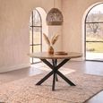 Jesper Dining Table - 120cm - 4 Seater - Round - Star Base - Natural - Mango Wood
