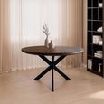 Jesper Dining Table - 120cm - 6 Seater - Round - Star Base - Chestnut - Mango Wood