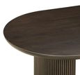 Kingston Brown 12 Seater Oval Dining Table with Fluted Base