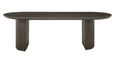 Kingston Brown 12 Seater Oval Dining Table with Fluted Base