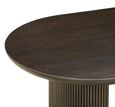 Kingston Dark Wood 12 Seater Oval Dining Table with Fluted Base