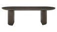 Kingston Dark Wood 12 Seater Oval Dining Table with Fluted Base