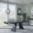 Kinston Dining Table - 6-12 Seater - 160cm-240cm - Black Ceramic - Extending