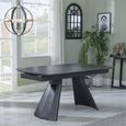 Kinston Dining Table - 6-12 Seater - 160cm-240cm - Black Ceramic - Extending