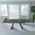 Kinston Dining Table - 6-12 Seater - 160cm-240cm - Black Ceramic - Extending