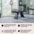 Kinston Dining Table - 6-12 Seater - 160cm-240cm - Black Ceramic - Extending