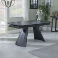 Kinston Dining Table - 6-12 Seater - 160cm-240cm - Black Ceramic - Extending