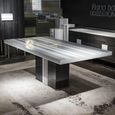 Kyoto Dining Table - Marble with Wooden Pedestal Base - Variation Available