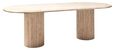 La Cantera Travertine Beige 10 Seater Oval Pedestal Dining Table