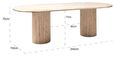 La Cantera Travertine Beige 10 Seater Oval Pedestal Dining Table