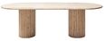 La Cantera Travertine Beige 10 Seater Oval Pedestal Dining Table