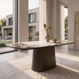 Langford Dining Table - 200cm - 8 Seater - Pedestal - Ceramic