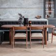 Monterey Dining Table - Dark Wood - 8 Seater - 220cm