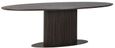 Luxor Brushed Brass Ribbed 10 Seater Oval Pedestal Dining Table