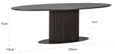 Luxor Brushed Brass Ribbed 10 Seater Oval Pedestal Dining Table