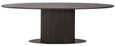 Luxor Brushed Brass Ribbed 12 Seater Oval Pedestal Dining Table