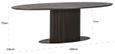 Luxor Brushed Brass Ribbed 12 Seater Oval Pedestal Dining Table