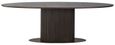 Luxor Brushed Brass Ribbed 12 Seater Oval Pedestal Dining Table