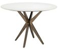 Maisy White Marble 2 Seater Round Dining Table with Spider Legs