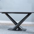 Maldon Dining Table - 6 Seater - 160cm - Black Ceramic - V Base