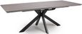 Manhattan Extending Dining Table - Grey - 6-8 Seater - 180cm-220cm - Black Spider Legs Base
