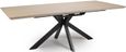 Manhattan Extending Dining Table - Oak - 6-8 Seater - 180cm-220cm - Black Spider Legs Base