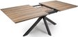 Manhattan Extending Dining Table - Walnut - 6-8 Seater - 180cm-220cm - Black Spider Legs Base