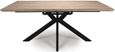 Manhattan Extending Dining Table - Walnut - 6-8 Seater - 180cm-220cm - Black Spider Legs Base