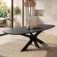 Montereux Dining Table - 250cm - 10 Seater - Oval - Spider Legs - Charcoal - Mango Wood