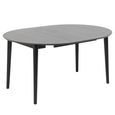 Montreux Round Extending Dining Table - 4-6 Seater - 115cm-154cm - Black