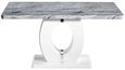 Neptune Dining Table - 6 Seater - 150cm - Grey Marble Effect