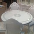 New Venus Dining Table - 4 Seater - Round - Pedestal - 110cm - White Italian