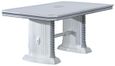 New Venus Dining Table - 6-8 Seater - Extending - Pedestal - White Italian