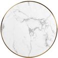Osteria White Marble Effect 2 Seater Round Dining Table with Gold Trim