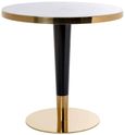 Osteria White Marble Effect 2 Seater Round Dining Table with Gold Trim