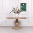Paris Dining Table - 120cm - 6 Seater - Round - Pedestal Base - Natural - Mango Wood
