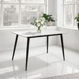 Riga Dining Table - 4 Seater - 130cm - Snow White Sintered Stone