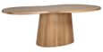 Riva Natural Oak Abstract Shape 8 Seater Pedestal Dining Table