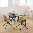 Roxby Round Dining Table - 4 Seater - 120cm - Black