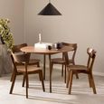 Roxby Round Dining Table - 2 Seater - 105cm - Walnut