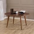 Roxby Round Dining Table - 6 Seater - 140cm - Walnut