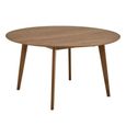 Roxby Round Dining Table - 6 Seater - 140cm - Walnut
