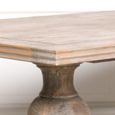 Rustic Mango Wood Double Pedestal Dining Table - 10 Seater - 240cm